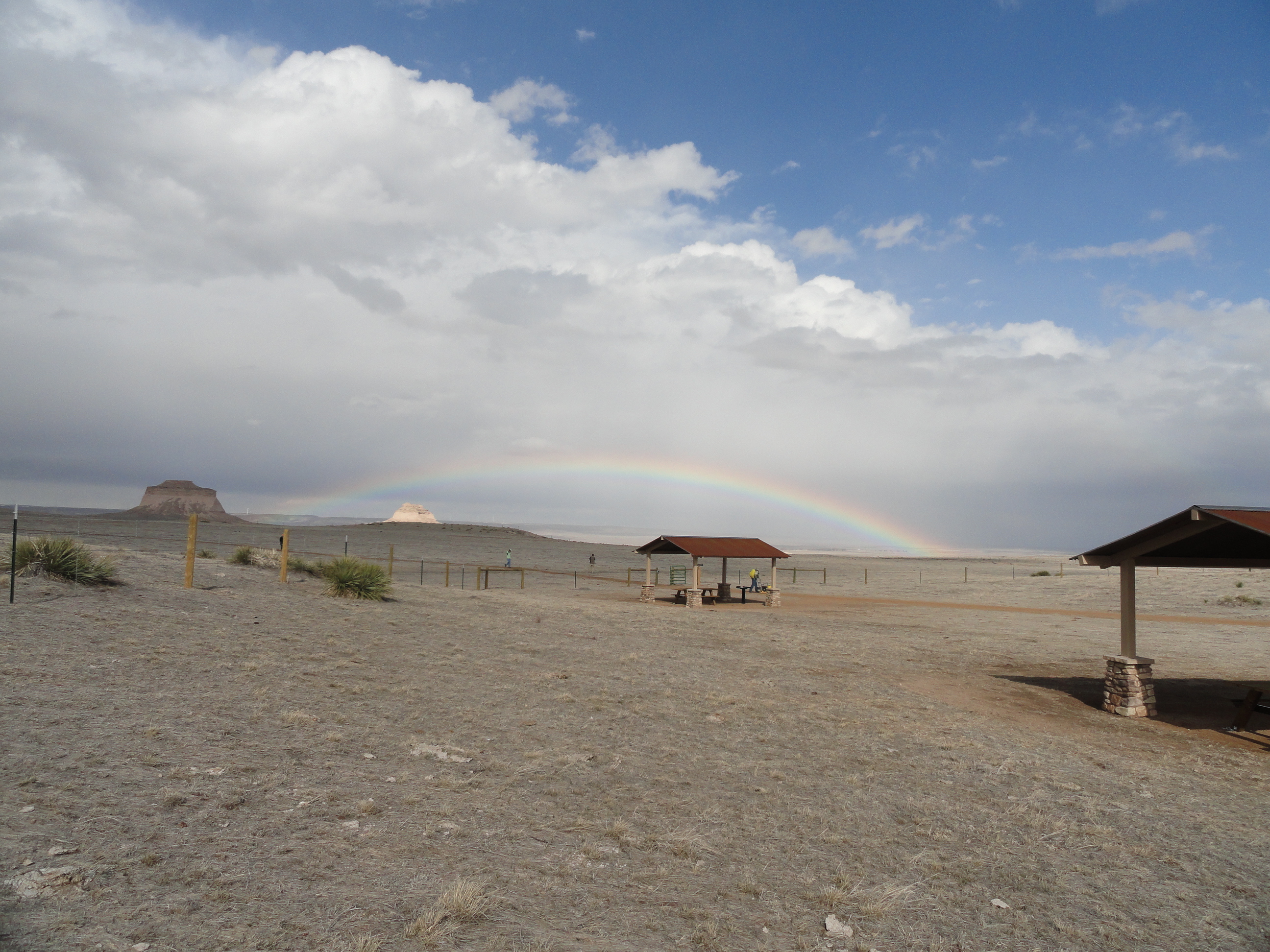  . . . with a rainbow over the buttes!