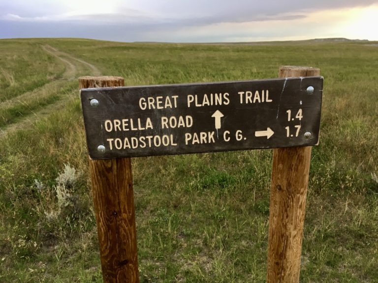Great Plains trail sign