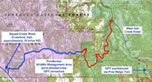 great plains trail ponderosa wildlife management area nebraska