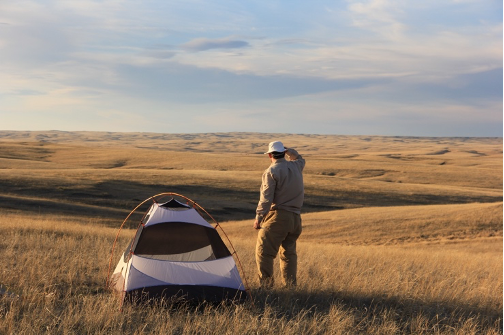 camp on Great Plains